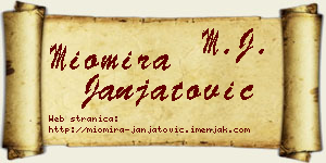 Miomira Janjatović vizit kartica